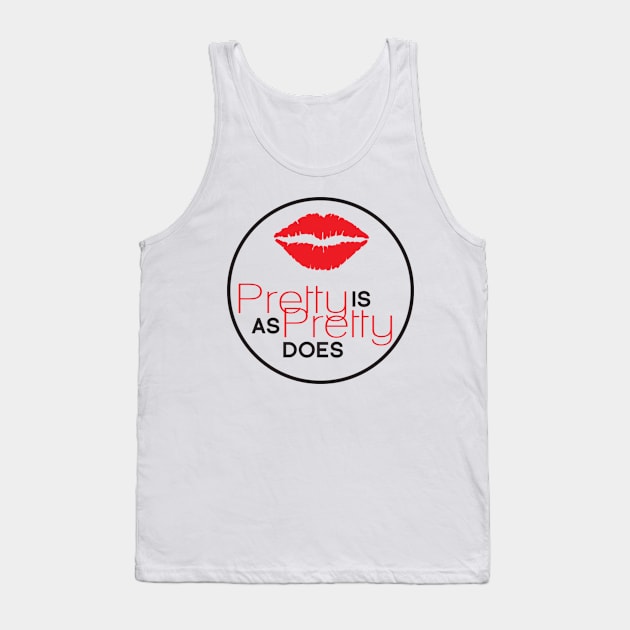 Pretty Is As Pretty Does / Red & Black Tank Top by Journeyintl1